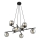 Lampadario a sospensione con filo ESSA 8xE14/10W/230V nero/fumé