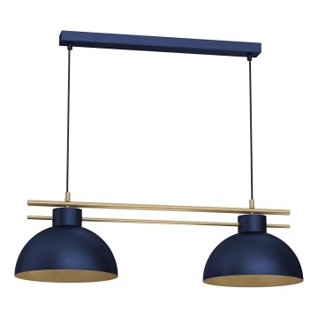Lampadario a sospensione con filo ESTATE 2xE27/15W/230V blu
