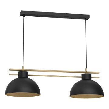 Lampadario a sospensione con filo ESTATE 2xE27/15W/230V nero