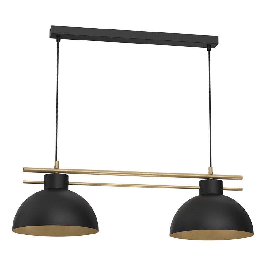 Lampadario a sospensione con filo ESTATE 2xE27/15W/230V nero