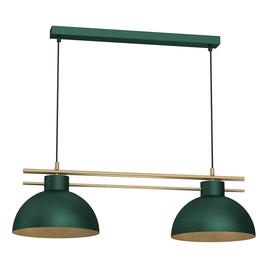 Lampadario a sospensione con filo ESTATE 2xE27/15W/230V verde