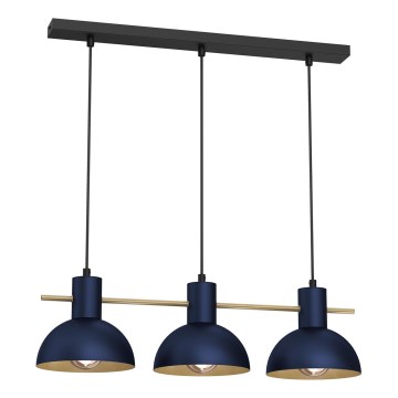 Lampadario a sospensione con filo ESTATE MINI 3xE27/15W/230V blu