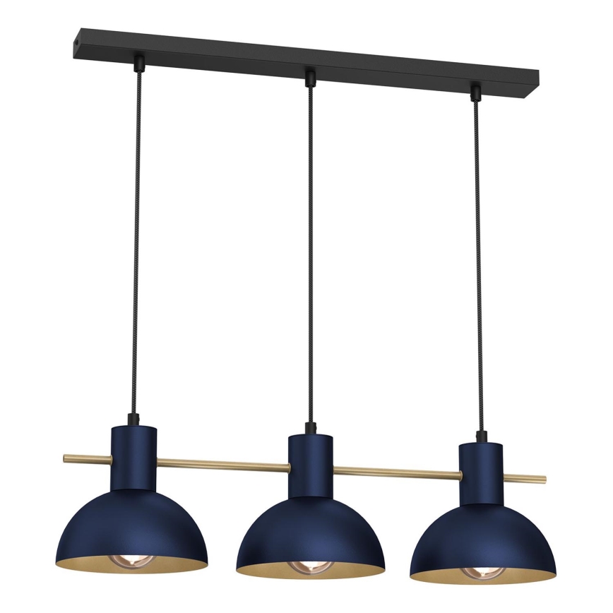 Lampadario a sospensione con filo ESTATE MINI 3xE27/15W/230V blu