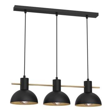 Lampadario a sospensione con filo ESTATE MINI 3xE27/15W/230V nero
