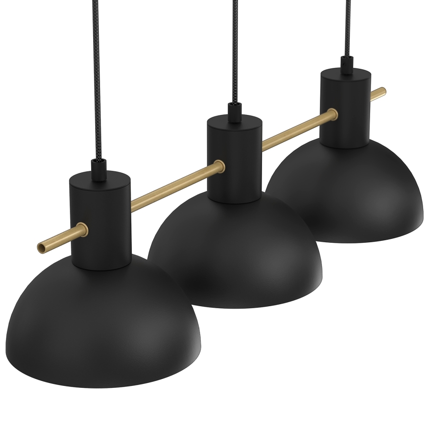 Lampadario a sospensione con filo ESTATE MINI 3xE27/15W/230V nero