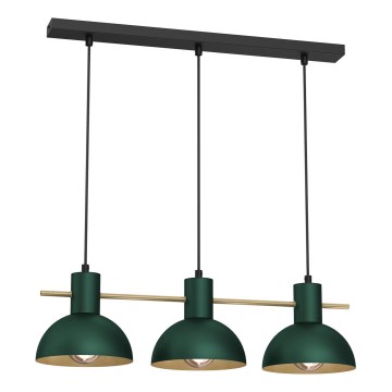 Lampadario a sospensione con filo ESTATE MINI 3xE27/15W/230V verde