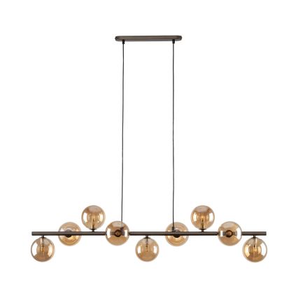 Lampadario a sospensione con filo ESTERA 9xG9/6W/230V marrone/fumé beige
