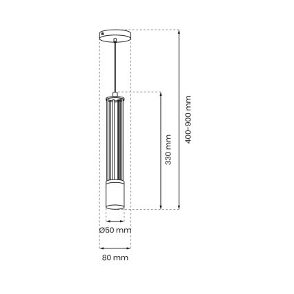Lampadario a sospensione con filo ESTILO 1xGU10/40W/230V nero