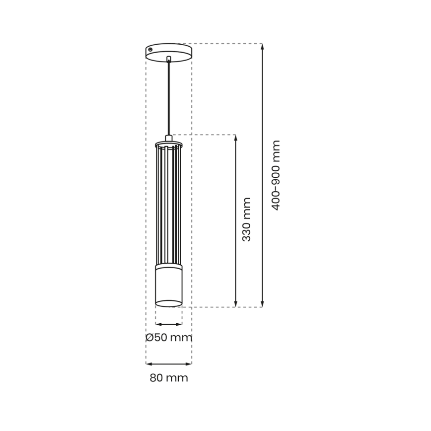 Lampadario a sospensione con filo ESTILO 1xGU10/40W/230V nero