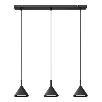 Lampadario a sospensione con filo ETNA 3xGX53/10W/230V nero