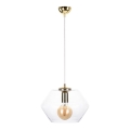 Lampadario a sospensione con filo EVEL 1xE27/60W/230V oro