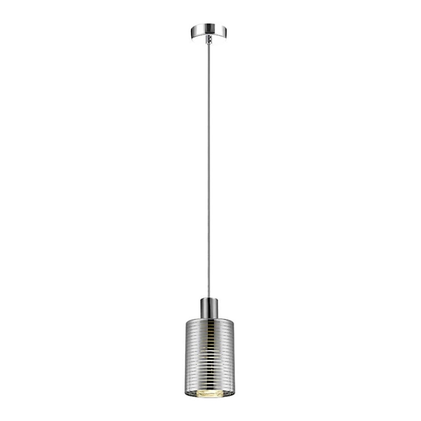 Lampadario a sospensione con filo EVOLUTION 1xE27/11W/230V cromo lucido