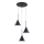 Lampadario a sospensione con filo FABO 3xE14/10W/230V nero