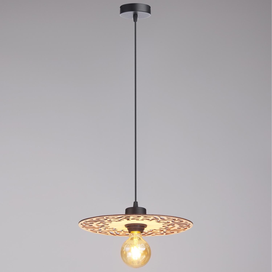 Lampadario a sospensione con filo FALCO 1xE27/60W/230V diametro 30 cm beige