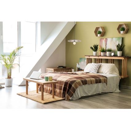 Lampadario a sospensione con filo FALCO 1xE27/60W/230V diametro 30 cm beige