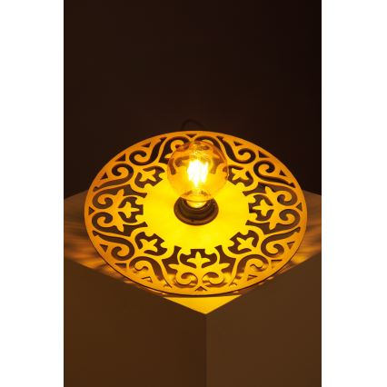 Lampadario a sospensione con filo FALCO 1xE27/60W/230V diametro 30 cm beige