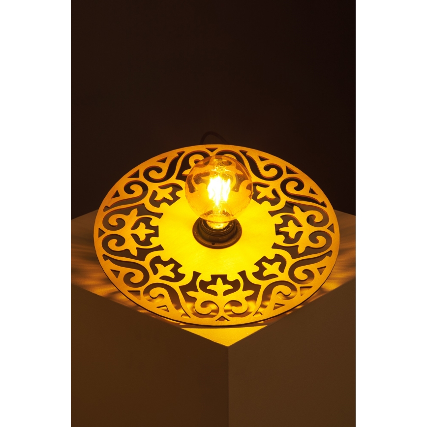 Lampadario a sospensione con filo FALCO 1xE27/60W/230V diametro 30 cm beige