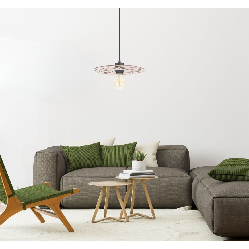 Lampadario a sospensione con filo FALCO 1xE27/60W/230V diametro 30 cm beige