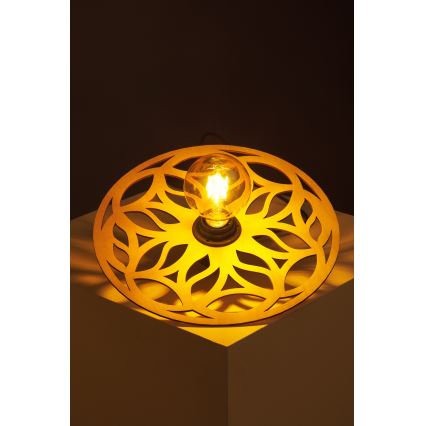 Lampadario a sospensione con filo FALCO 1xE27/60W/230V diametro 30 cm beige
