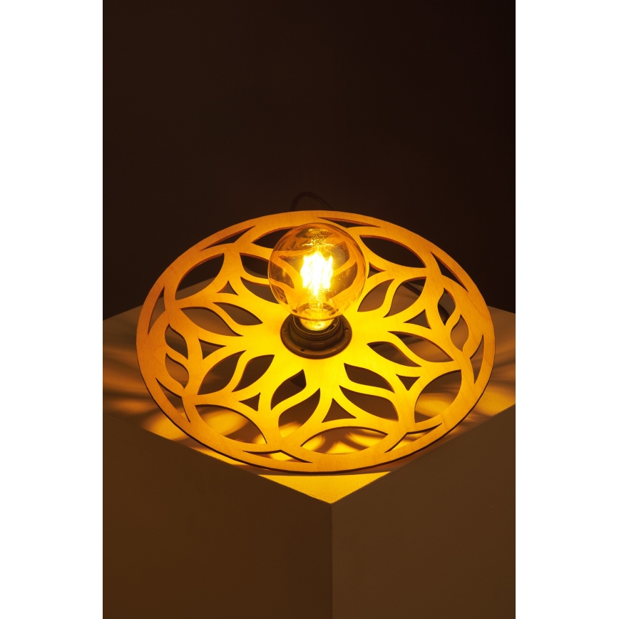 Lampadario a sospensione con filo FALCO 1xE27/60W/230V diametro 30 cm beige