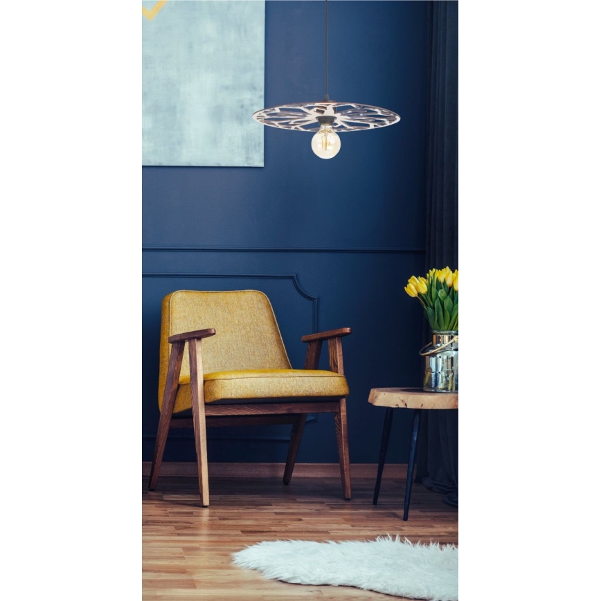 Lampadario a sospensione con filo FALCO 1xE27/60W/230V diametro 30 cm beige