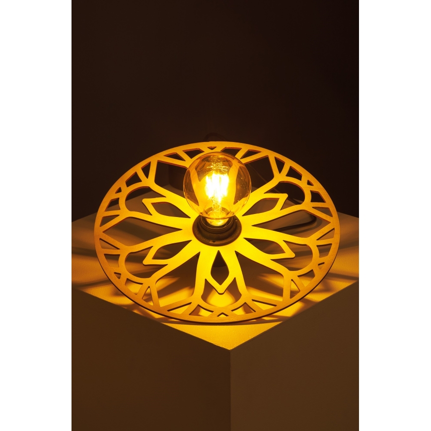 Lampadario a sospensione con filo FALCO 1xE27/60W/230V diametro 30 cm beige