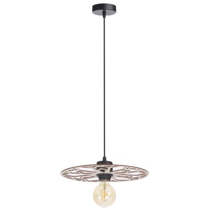 Lampadario a sospensione con filo FALCO 1xE27/60W/230V diametro 30 cm beige