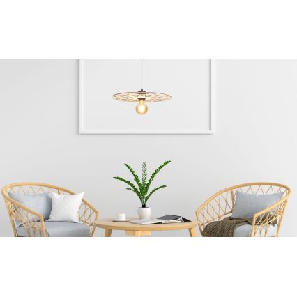 Lampadario a sospensione con filo FALCO 1xE27/60W/230V diametro 40 cm beige