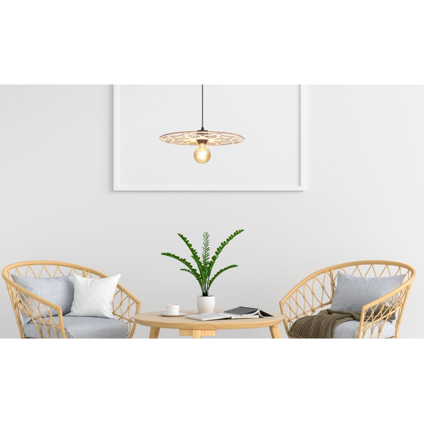 Lampadario a sospensione con filo FALCO 1xE27/60W/230V diametro 40 cm beige