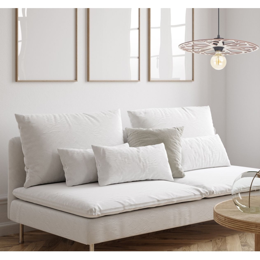 Lampadario a sospensione con filo FALCO 1xE27/60W/230V diametro 40 cm beige