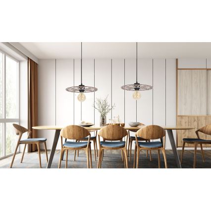 Lampadario a sospensione con filo FALCO 1xE27/60W/230V diametro 40 cm beige