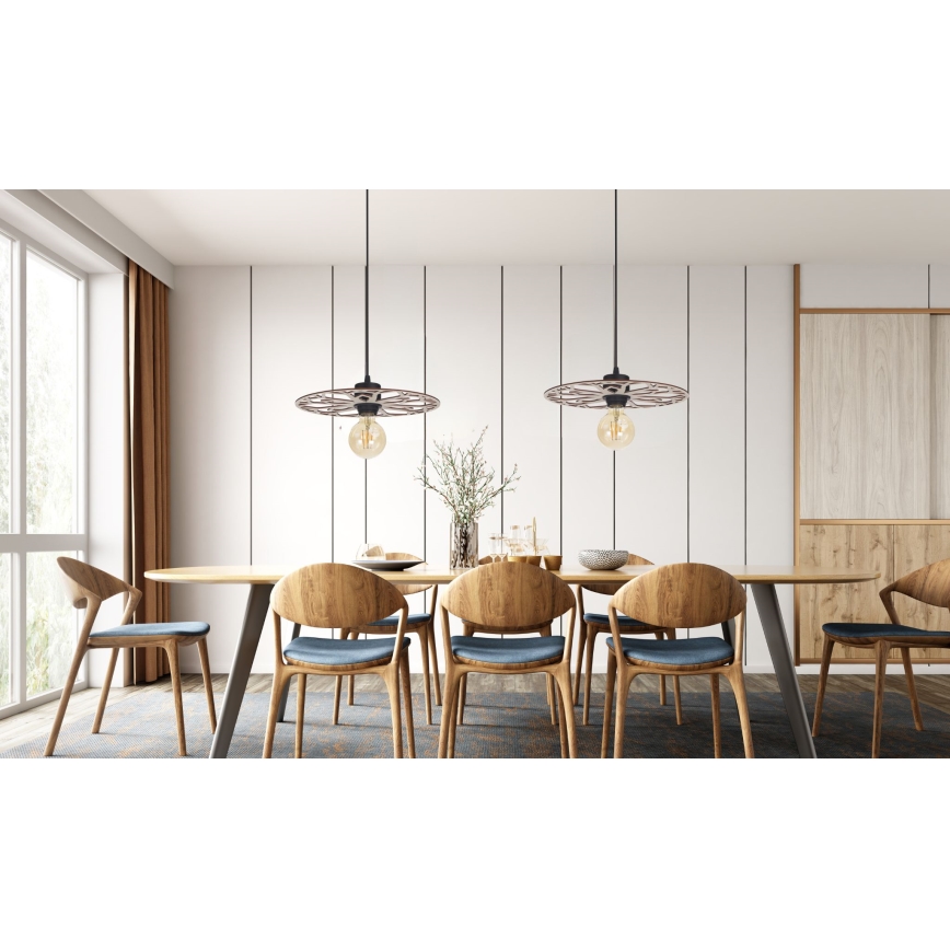 Lampadario a sospensione con filo FALCO 1xE27/60W/230V diametro 40 cm beige