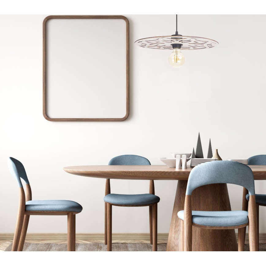 Lampadario a sospensione con filo FALCO 1xE27/60W/230V diametro 40 cm beige