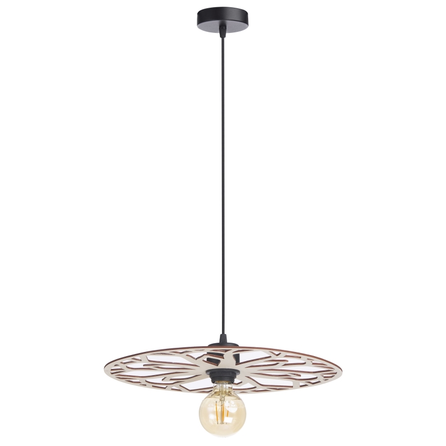 Lampadario a sospensione con filo FALCO 1xE27/60W/230V diametro 40 cm beige