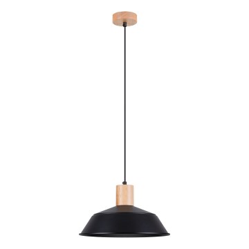 Lampadario a sospensione con filo FANO 1xE27/15W/230V diametro 34 cm nero