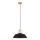 Lampadario a sospensione con filo FANO 1xE27/15W/230V diametro 34 cm nero