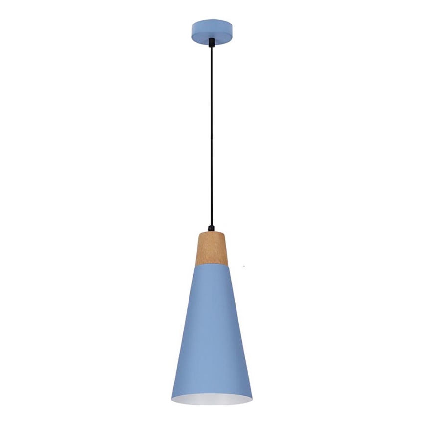 Lampadario a sospensione con filo FARO 1xE27/40W/230V blu/faggio