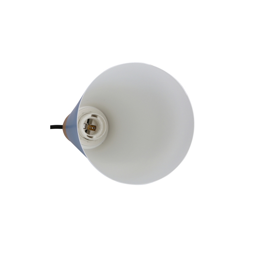 Lampadario a sospensione con filo FARO 1xE27/40W/230V blu/faggio