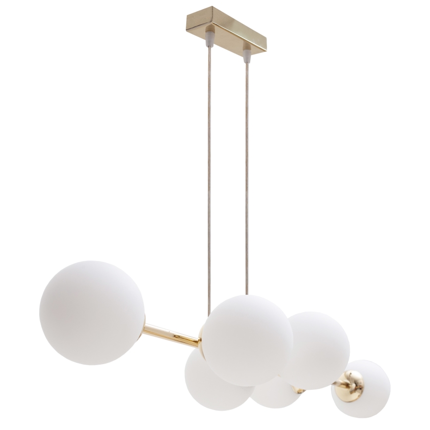 Lampadario a sospensione con filo FIRA 5xE27/60W/230V oro