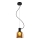 Lampadario a sospensione con filo FIRE 1xE27/9W/230V marrone/nero