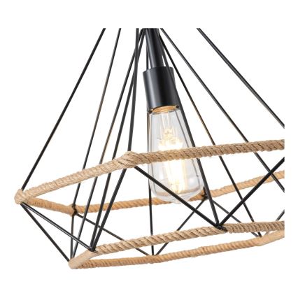 Lampadario a sospensione con filo FLARE 1xE27/15W/230V diametro 38 cm beige