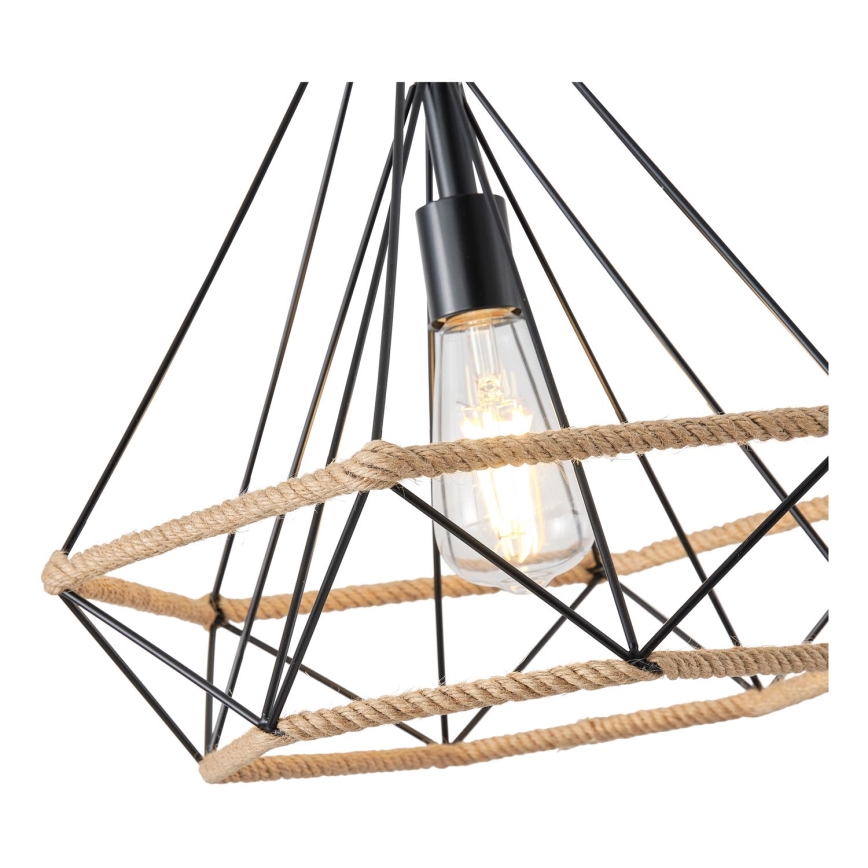 Lampadario a sospensione con filo FLARE 1xE27/15W/230V diametro 38 cm beige