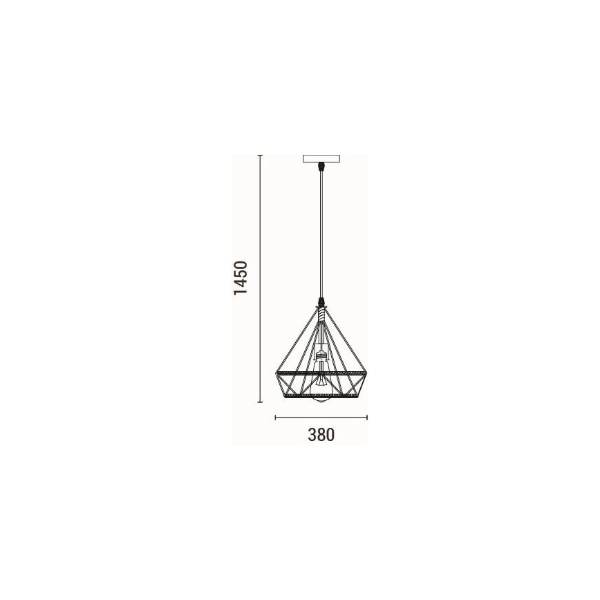 Lampadario a sospensione con filo FLARE 1xE27/15W/230V diametro 38 cm beige