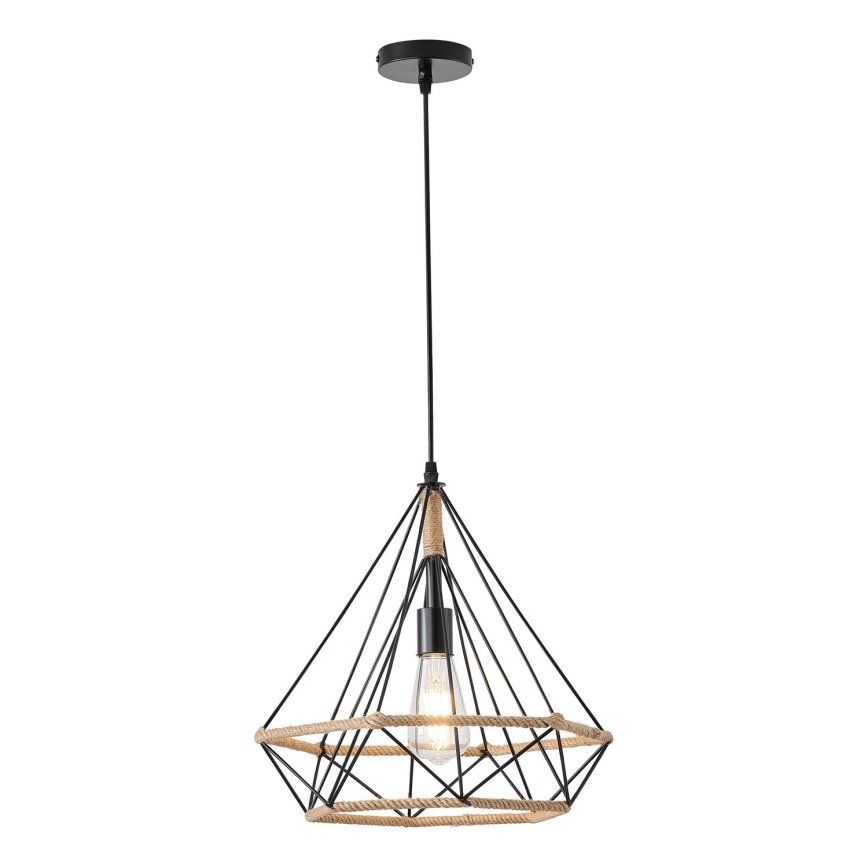 Lampadario a sospensione con filo FLARE 1xE27/15W/230V diametro 38 cm beige
