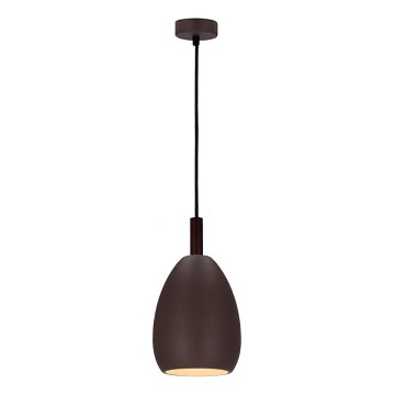 Lampadario a sospensione con filo FLEN 1xE27/40W/230V diametro 16 cm marrone