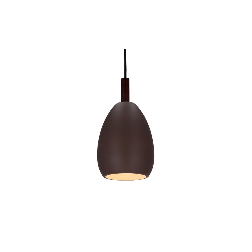 Lampadario a sospensione con filo FLEN 1xE27/40W/230V diametro 16 cm marrone