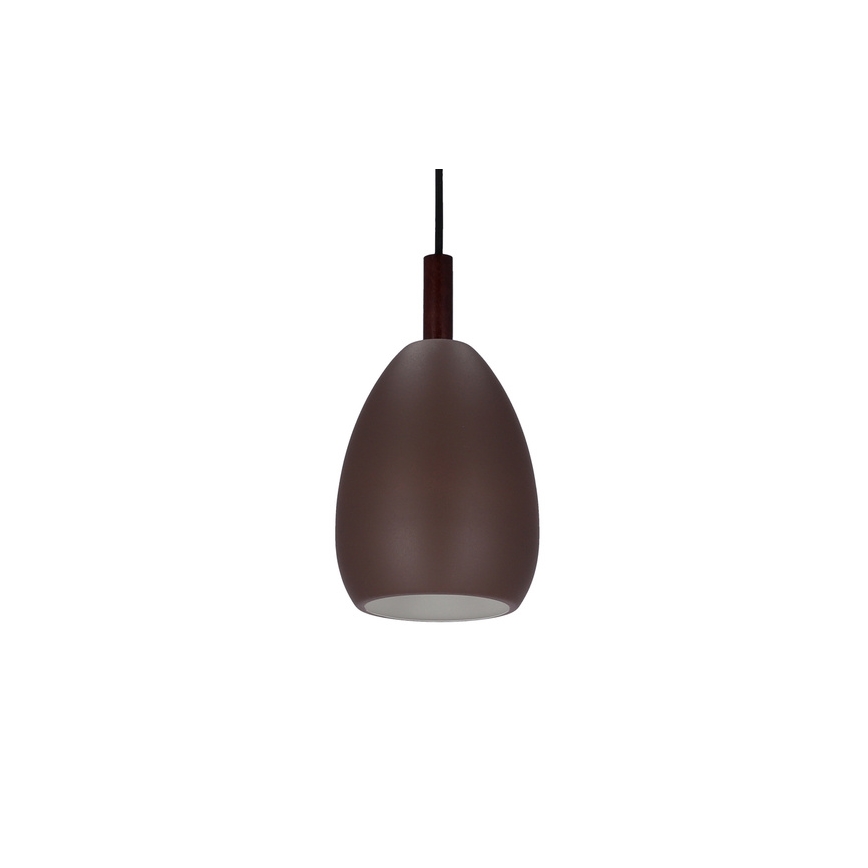 Lampadario a sospensione con filo FLEN 1xE27/40W/230V diametro 16 cm marrone