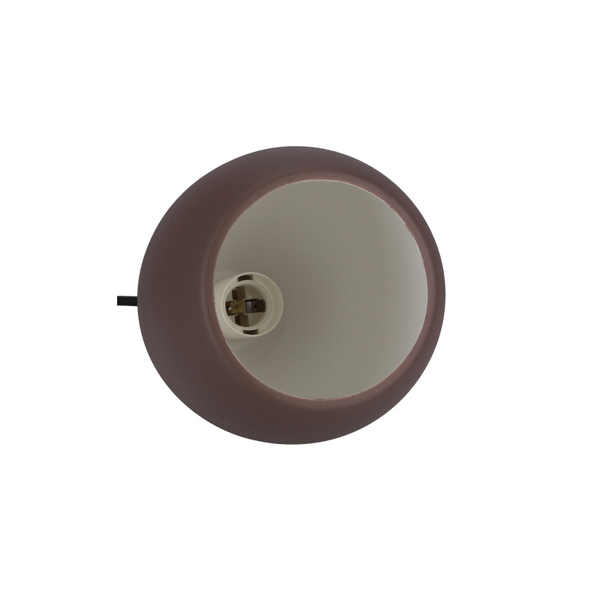 Lampadario a sospensione con filo FLEN 1xE27/40W/230V diametro 16 cm marrone