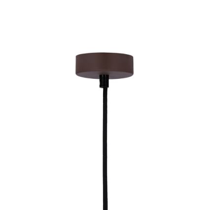 Lampadario a sospensione con filo FLEN 1xE27/40W/230V diametro 16 cm marrone