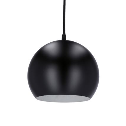 Lampadario a sospensione con filo FLEN 1xE27/40W/230V diametro 20 cm nero